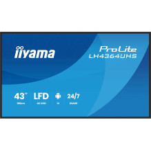 Iiyama ProLite LH4364UHS-B1AG 43 colių VA LED 4K UHD Wi-Fi Iiyama ProLite LH4364UHS-B1AG 43 colių VA LED 4K UHD Wi-Fi
