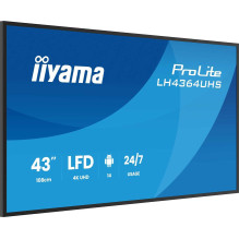 Iiyama ProLite LH4364UHS-B1AG 43 colių VA LED 4K UHD Wi-Fi Iiyama ProLite LH4364UHS-B1AG 43 colių VA LED 4K UHD Wi-Fi