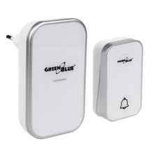 GreenBlue GB157 W Kinetic Battery-free Wireless Door Bell, Melodies, White, Range up to 200m, IP44 GreenBlue GB157 W Kinetic Battery-free Wireless Door Bell, Melodies, White, Range up to 200m, IP44