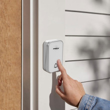 GreenBlue GB157 W Kinetic Battery-free Wireless Door Bell, Melodies, White, Range up to 200m, IP44 GreenBlue GB157 W Kinetic Battery-free Wireless Door Bell, Melodies, White, Range up to 200m, IP44
