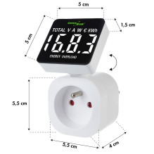 GreenBlue energy meter, wattmeter, 16A, max. 3680W, sub-memory, GB620 E GreenBlue energy meter, wattmeter, 16A, max. 3680W, sub-memory, GB620 E