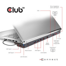 Įkrovimo stotelė / replikatorius Club 3D USB-C (CSV-1564W65)