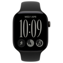 Išmanusis laikrodis Apple Watch Series 12 GPS + Cellular 42mm juodas aliuminio korpusas su juodu sportiniu dirželiu - S Išmanusis laikrodis Apple Watch Series 12 GPS + Cellular 42mm juodas aliuminio korpusas su juodu sportiniu dirželiu - S
