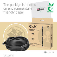USB kabelis Club 3D USB-C - USB-C 15 m Black (CAC-2580) USB kabelis Club 3D USB-C - USB-C 15 m Black (CAC-2580)