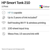 HP Smart Tank 210 Printer photo printer
