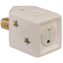 Dolomite Christmas House with LED Lighting. Set of 2 Houses - White with Gold Roof Dolomite Christmas House with LED Lighting. Set of 2 Houses - White with Gold Roof