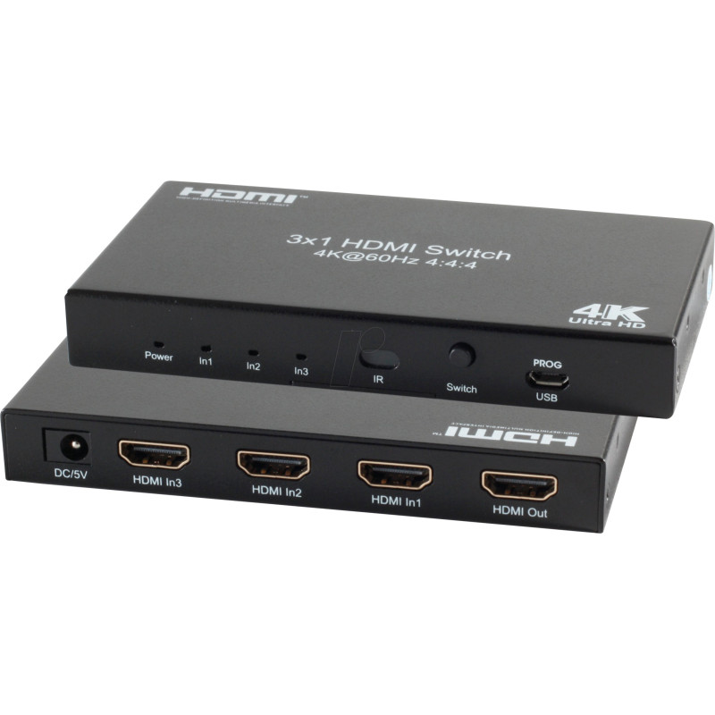 Shiverpeaks Shiverpeaks PROFESIONALUS HDMI jungiklis 3xIN 1xOUT 4K2K 60Hz