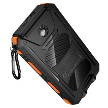 Išorinė baterija Power Bank Hoco J164 Solar 10W 8000mAh juoda Išorinė baterija Power Bank Hoco J164 Solar 10W 8000mAh juoda