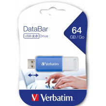 STICK 64GBUSB 2.0 Verbatim DataBar Blue