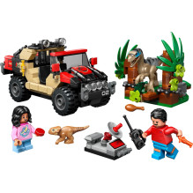 Toy Set - LEGO JURASSIC WORLD 76972 Raptor Off-Road Escape 285 Pieces
