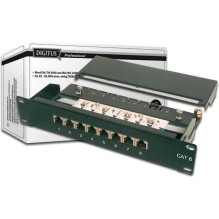 DIGITUS Patch panel 1HE 8-Port Cat6 ClassE 1U black