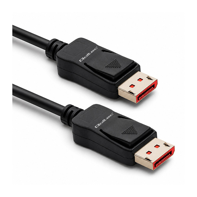 Qoltec DisplayPort v2.1 kištukas, DisplayPort v2.1 kištukas, 8K, 54G, 0.5m