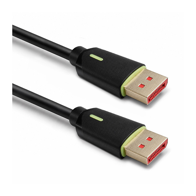 Qoltec DisplayPort v2.1 kištukas, DisplayPort v2.1 kištukas, 8K, 80G, 1.5m