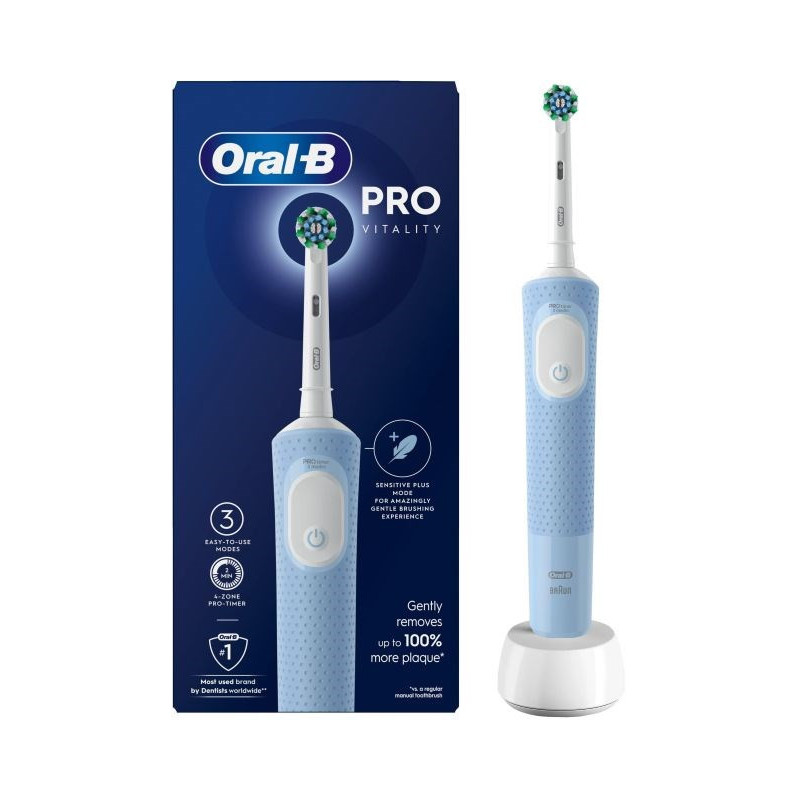 Elektrinis Dantų Šepetėlis - Braun Oral-B Vitality Pro Sukamasis 3 Režimai Baterija Violetinė