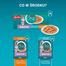 PURINA One Sensitive Box - wet cat food - 60x85g