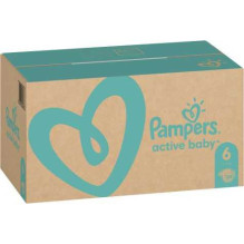 Pampers Active Baby Nappies, Size 6, 128 Diapers, 13kg-18kg Pampers Active Baby Nappies, Size 6, 128 Diapers, 13kg-18kg