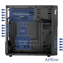 Akyga Obudowa Micro ATX AK19BK USB-C + USB 3.0 + 2x USB 2.0 czarna bez_ Micro MIT