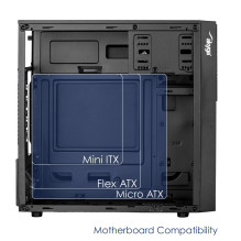 Akyga Obudowa Micro ATX AK19BK USB-C + USB 3.0 + 2x USB 2.0 czarna bez_ Micro MIT