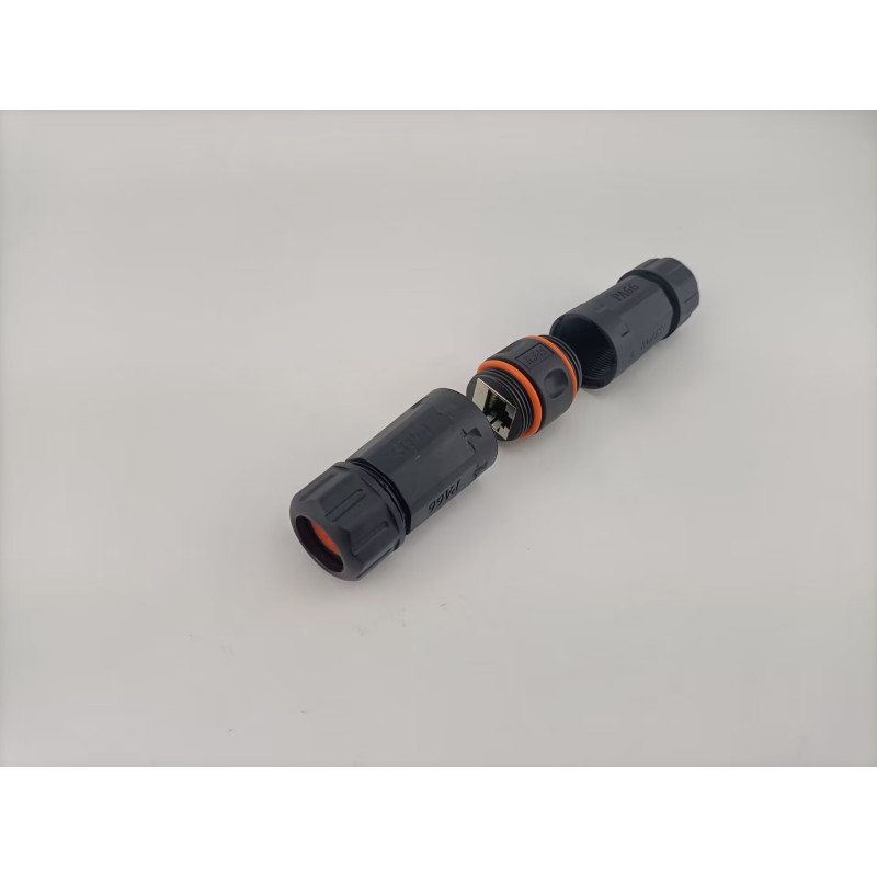 Jungtis-adapteris 2xRJ45 jungtims, CAT5E, CAT6, CAT6A, ekranuotas, atsparus vandeniui IP68