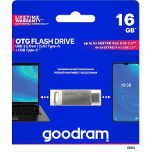 Goodram 16GB ODA3 USB-A / USB-C 3.2 Silver Goodram 16GB ODA3 USB-A / USB-C 3.2 Silver