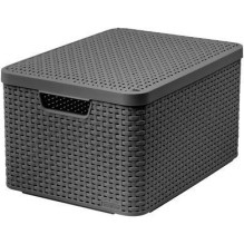 curver Curver Kaste ar vaku Stilius L 43 6x32 6x23cm tumsi peleka 0803619308 curver Curver Kaste ar vaku Stilius L 43 6x32 6x23cm tumsi peleka 0803619308