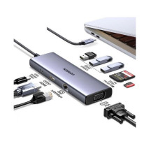 Ugreen Parveidotajs Ugreen CM498 USB-C to 2xUSB-A + USB-C + HDMI + SD / TF + PD peleks Ugreen Parveidotajs Ugreen CM498 USB-C to 2xUSB-A + USB-C + HDMI + SD / TF + PD peleks