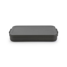 brabantia BRABANTIA Make &amp; Take pusdienu kārba plakana dark grey 202704