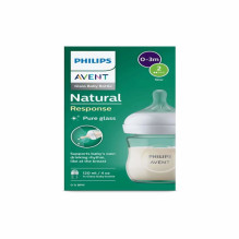 Philips Philips Avent Natural „Response“ stiklinis kūdikių buteliukas, 125 ml, naujagimio čiulptukas 0m + SCY930 / 01 Philips Philips Avent Natural „Response“ stiklinis kūdikių buteliukas, 125 ml, naujagimio čiulptukas 0m + SCY930 / 01