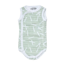 iLike Akcija! Lodger Romper Sprinkle kokvilnas bodijs bez piedurknēm Lapas 68 cm RF 070_68