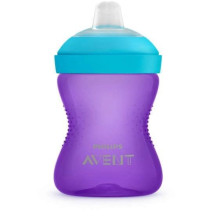 Philips Philips Avent Mano „Grippy“ minkšto snapelio mokymosi puodelis 300ml 9M + violetinė SCF802 / 02 Philips Philips Avent Mano „Grippy“ minkšto snapelio mokymosi puodelis 300ml 9M + violetinė SCF802 / 02