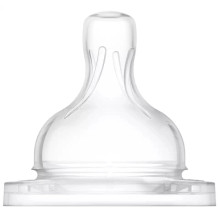 Philips Philips Avent Prieškoliniai silikoniniai maitinimo buteliuko žindukai, vidutinio srauto 3M + (2 vnt.) SCY763 / 0