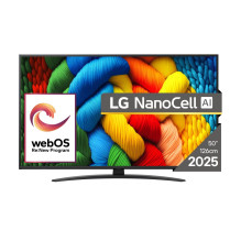 LG NanoCell AI 50NANO81A3A televizorius 127 cm (50") 4K Ultra HD išmanusis televizorius „Wi-Fi“ juodas