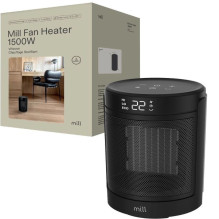 Mill Mill FH1500BLACK Keraminis ventiliatorinis šildytuvas 1500 W Tinka patalpoms iki 22 m² Juodas Mill Mill FH1500BLACK Keraminis ventiliatorinis šildytuvas 1500 W Tinka patalpoms iki 22 m² Juodas