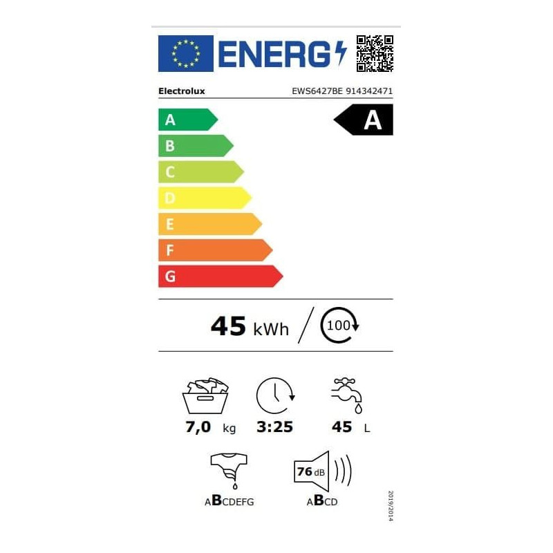 Electrolux Electrolux 600.serija SensiCare" velas mazg.masina (front.ielade) 7kg balta