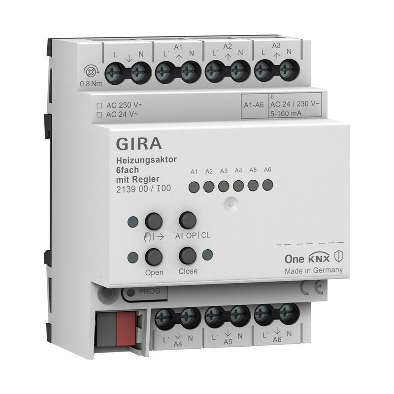 Šildytuvas GIRA pavara 6x valdymas KNX ONE 213900