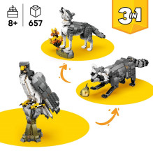 Konstruktorius - LEGO Creator 3-In-1 31393 Forest Animals: Gray Wolf