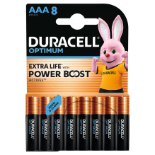 Baterijos - Duracell Optimum LR03 AAA 8 Vnt. Baterijos - Duracell Optimum LR03 AAA 8 Vnt.