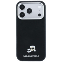 Karl Lagerfeld Karl Lagerfeld Grained Heads Metal MagSafe Case for iPhone 17 Pro / 18 Pro - Black Karl Lagerfeld Karl Lagerfeld Grained Heads Metal MagSafe Case for iPhone 17 Pro / 18 Pro - Black