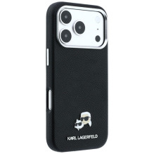 Karl Lagerfeld Karl Lagerfeld Grained Heads Metal MagSafe Case for iPhone 17 Pro / 18 Pro - Black Karl Lagerfeld Karl Lagerfeld Grained Heads Metal MagSafe Case for iPhone 17 Pro / 18 Pro - Black