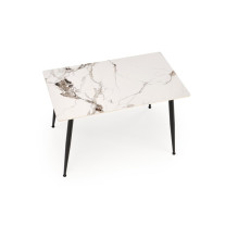 Virtuvinis stalas, baltas, 120 cm x 100 cm x 70 - 76 cm