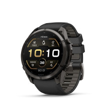 Garmin Fenix 9 Pro - 51mm Carbon Gray DLC Titanium with Black / Pebble Grey Silicone Band