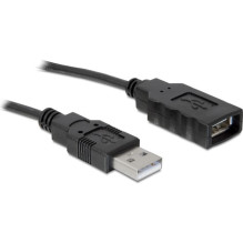 DeLOCK USB 2.0 Adapter, USB-A Stecker Seriell RS-232 Stecker (Black, incl. 80cm Extension cable)