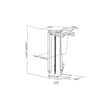 DIGITUS Universal PC Holder for Desk Mounting with Easy-Locking DIGITUS Universal PC Holder for Desk Mounting with Easy-Locking