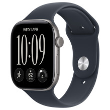 Išmanusis laikrodis Apple Watch Series 12 GPS + Cellular 42mm Space Grey aliuminio korpusas su Navy Blue sportiniu dirže