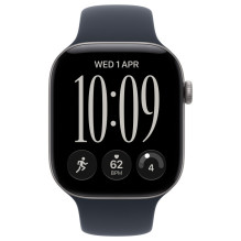 Smartwatch Apple Watch Series 12 GPS + Cellular 42mm Space Grey Aluminium Case with Navy Blue Sport Band - S / M
