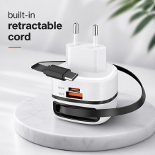 Qoltec 51784 GaN 65W charger , 5-20V , 3-3.25A , USB-C PD PPS