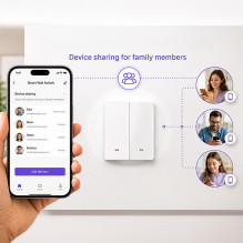 Qoltec 52706 Smart 2-Gang Light Switch , Wi-Fi , Timer , Tuya , Smart life , White Qoltec 52706 Smart 2-Gang Light Switch , Wi-Fi , Timer , Tuya , Smart life , White