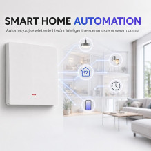 Qoltec 52719 Smart 1-Gang Šviesa Switch, Wi-Fi, laikmatis, Tuya, Smart gyvenimas, balta Qoltec 52719 Smart 1-Gang Šviesa Switch, Wi-Fi, laikmatis, Tuya, Smart gyvenimas, balta