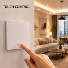 Qoltec 52719 Smart 1-Gang Šviesa Switch, Wi-Fi, laikmatis, Tuya, Smart gyvenimas, balta Qoltec 52719 Smart 1-Gang Šviesa Switch, Wi-Fi, laikmatis, Tuya, Smart gyvenimas, balta