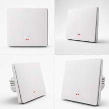 Qoltec 52719 Smart 1-Gang Light Switch , Wi-Fi , Timer , Tuya , Smart life , White